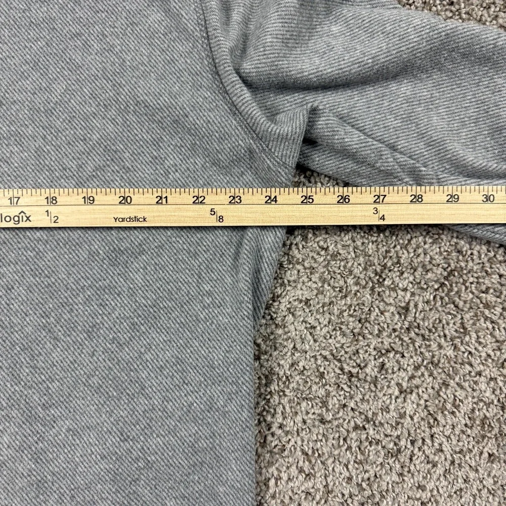 Faherty Sweater Mens 2XL Gray Herringbone 1/4 Zip Mock Neck Knit Pullover XXL